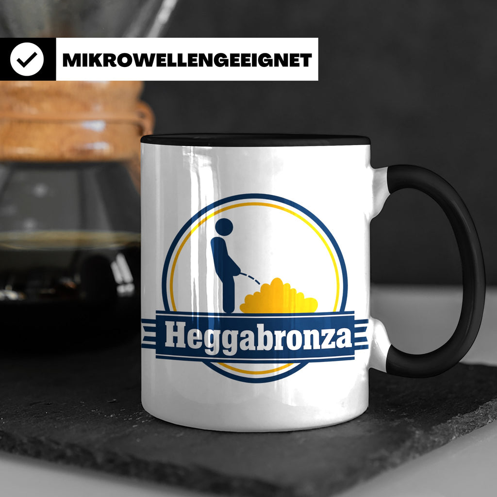 Heggabronza Tasse Schwäbisch lustig Spruch Heckenbronzler Ge – Schwarz [farbe:schwarz]