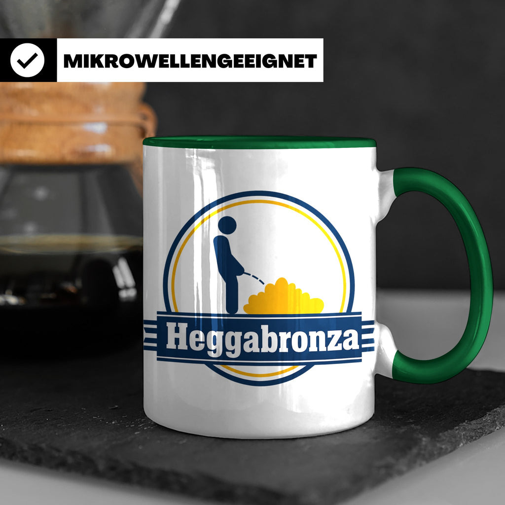 Heggabronza Tasse Schwäbisch lustig Spruch Heckenbronzler Ge – Grün [farbe:grün]