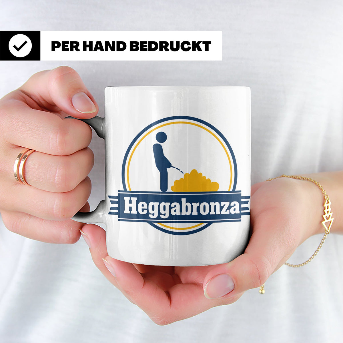 Heggabronza Tasse Schwäbisch lustig Spruch Heckenbronzler Ge – Weiß [farbe:weiß]
