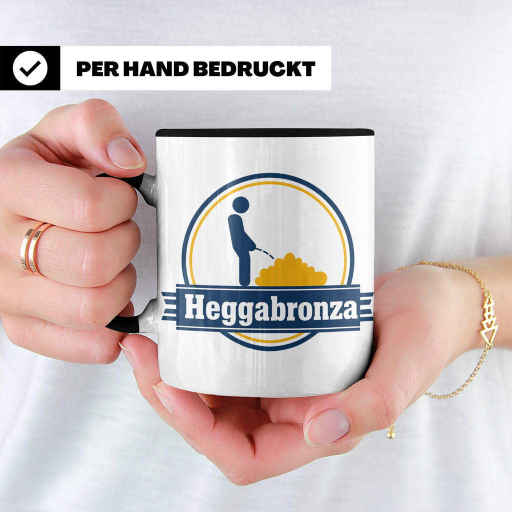 Heggabronza Tasse Schwäbisch lustig Spruch Heckenbronzler Ge – Schwarz [farbe:schwarz]