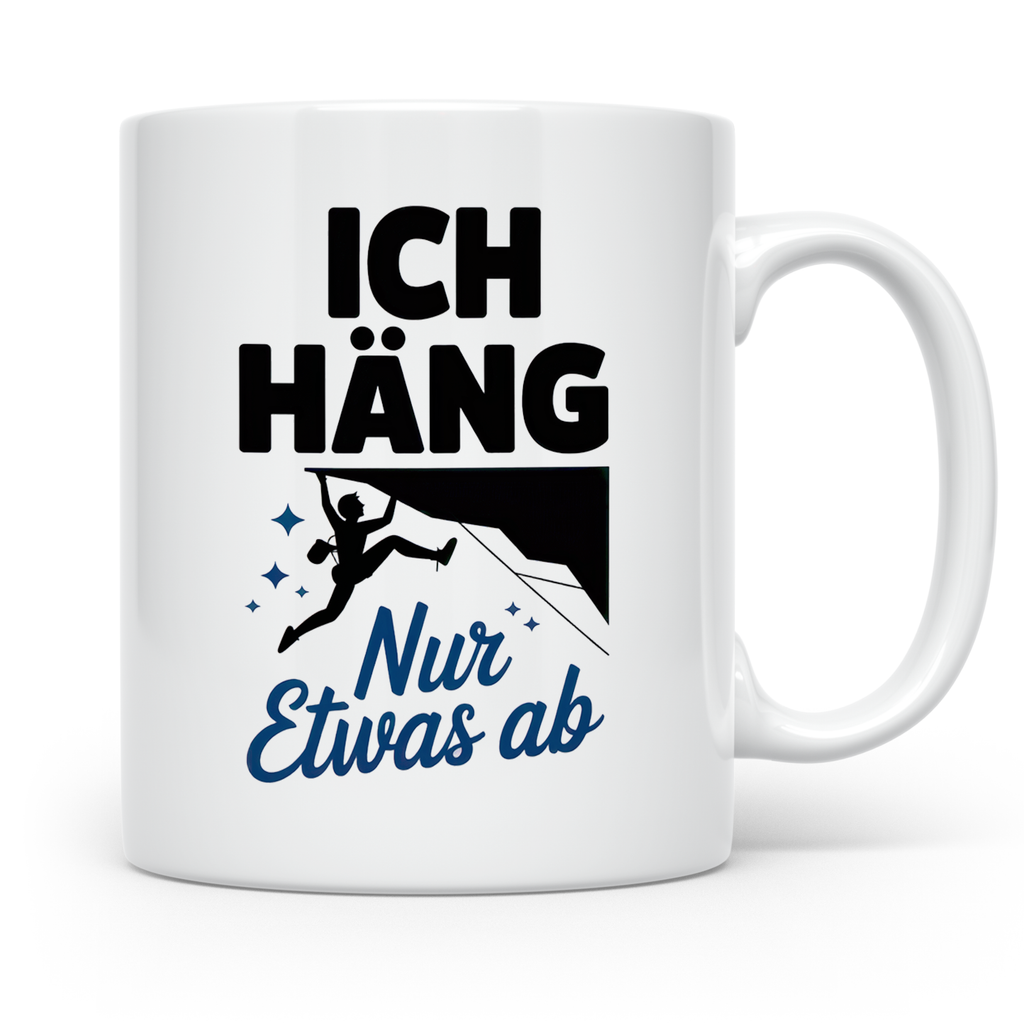 Klettern Tasse - Ich Häng Nur Etwas Ab - Bouldern Kaffeetass – Weiß [farbe:weiß]