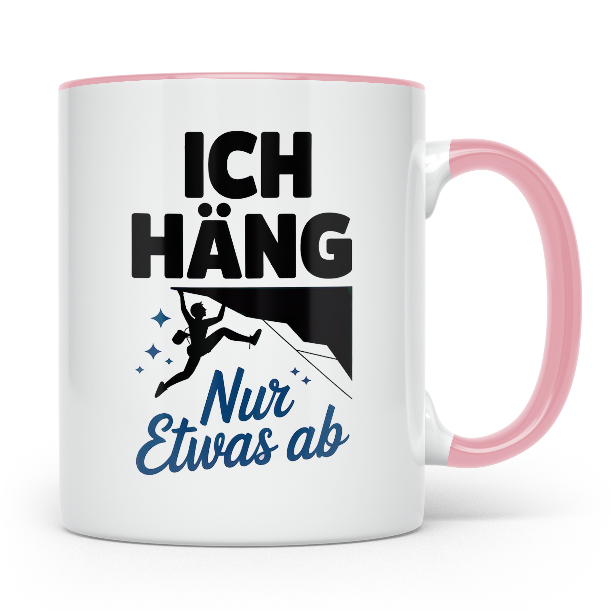Klettern Tasse - Ich Häng Nur Etwas Ab - Bouldern Kaffeetass – Rosa [farbe:rosa]