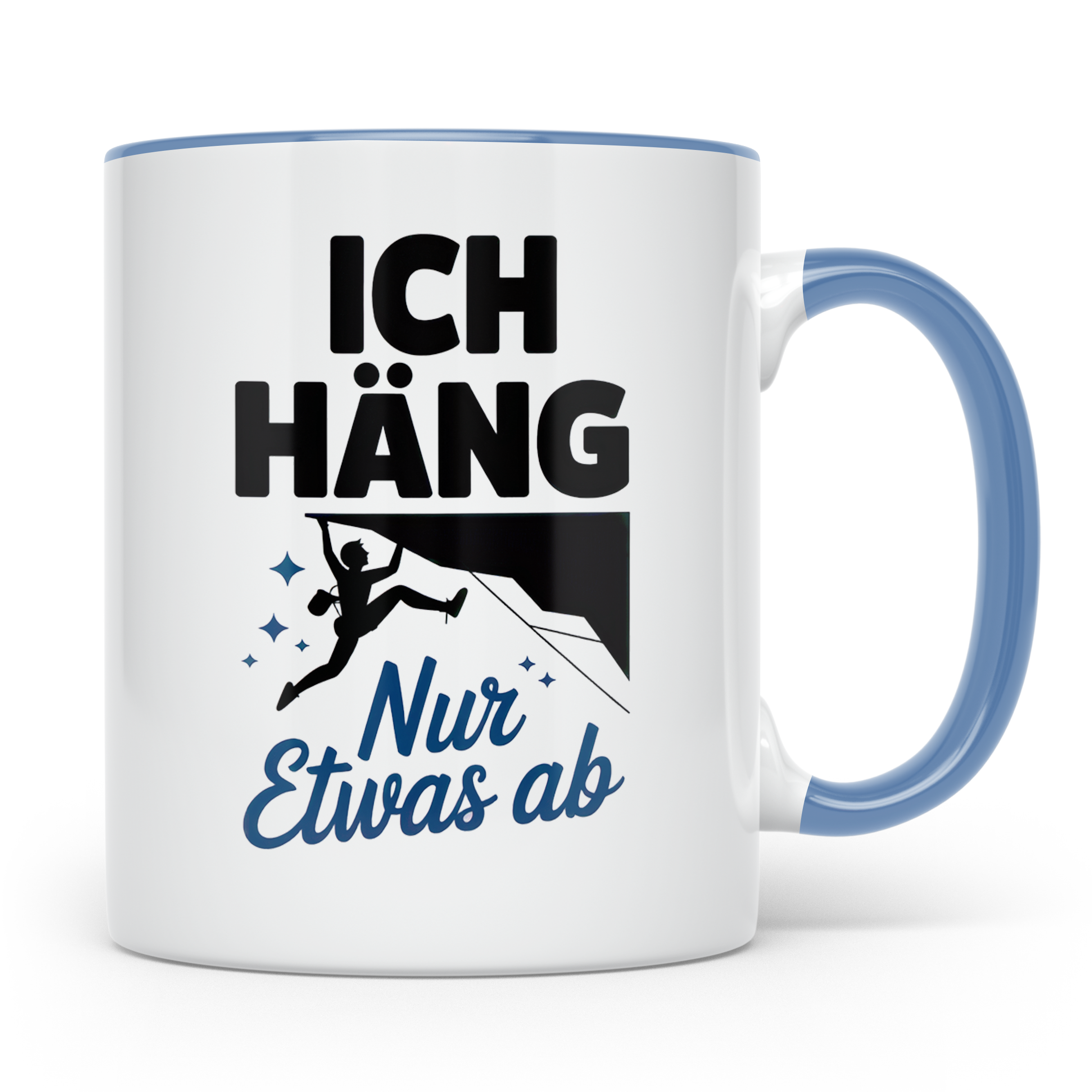 Klettern Tasse - Ich Häng Nur Etwas Ab - Bouldern Kaffeetass – Blau [farbe:blau]