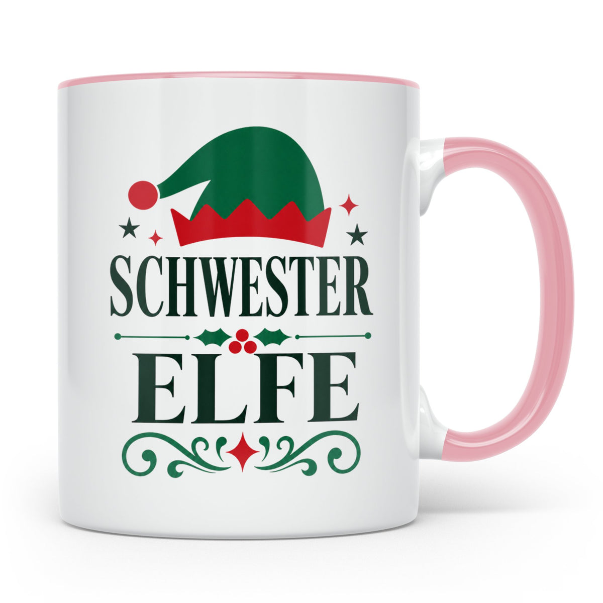 Schwester Elfe Tasse Lustiges Familien Partnerlook Design fü – Rosa [farbe:rosa]