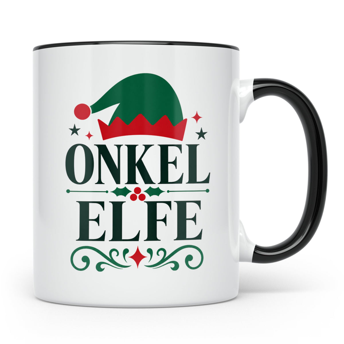 Onkel Elfe Tasse lustig als Geschenkidee für den besten Onke – Schwarz [farbe:schwarz]
