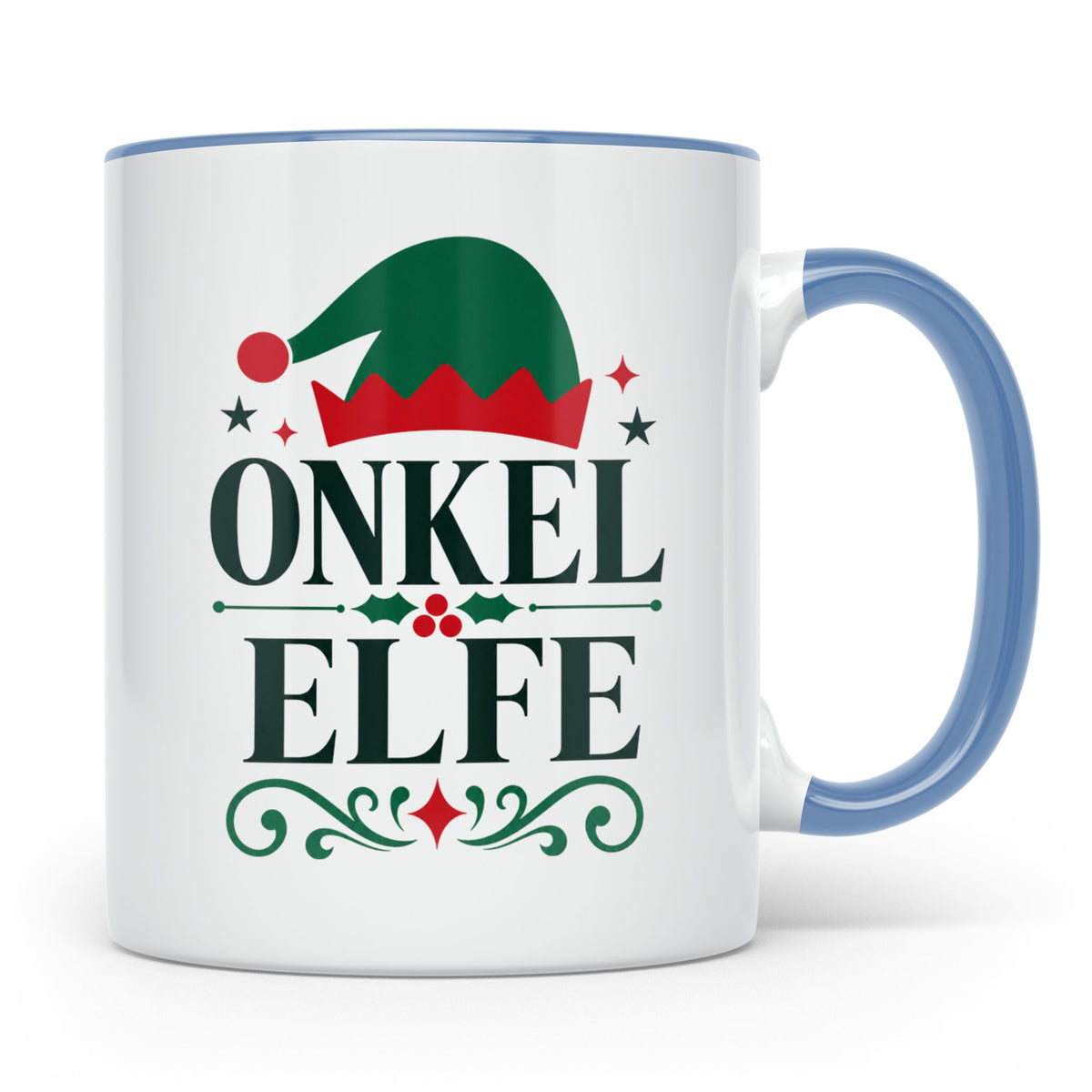 Onkel Elfe Tasse lustig als Geschenkidee für den besten Onke – Blau [farbe:blau]