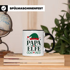 Papa Elfe Tasse lustiges Weihnachtsoutfit für Väter, Familie – Schwarz [farbe:schwarz]