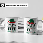 Papa Elfe Tasse lustiges Weihnachtsoutfit für Väter, Familie – Weiß [farbe:weiß]