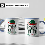 Papa Elfe Tasse lustiges Weihnachtsoutfit für Väter, Familie – Blau [farbe:blau]