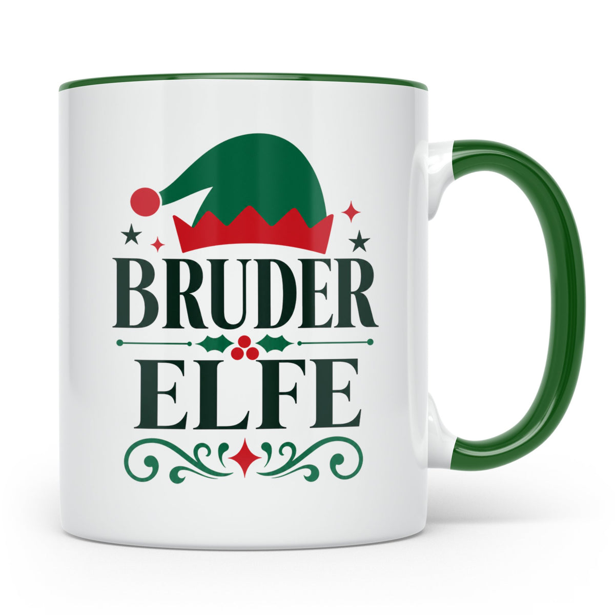 Bruder Elfe Tasse lustig Weihnachtsoutfit Familie Kaffeetass – Grün [farbe:grün]
