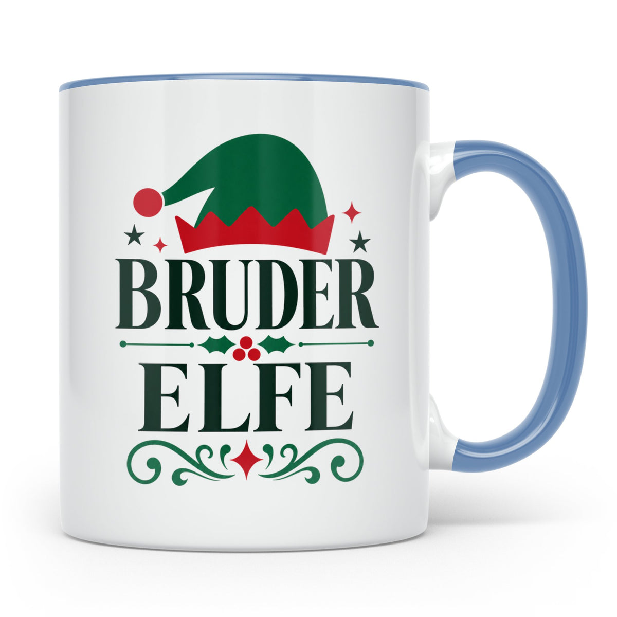 Bruder Elfe Tasse lustig Partnerlook für Brüder Familienoutf – Blau [farbe:blau]