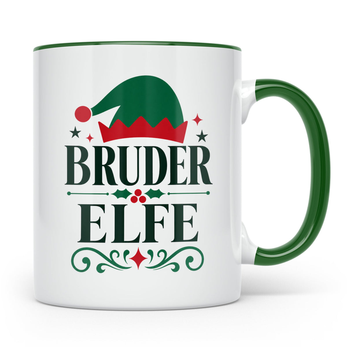 Bruder Elfe Tasse lustig Partnerlook für Brüder Familienoutf – Grün [farbe:grün]