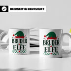 Bruder Elfe Tasse lustig Partnerlook für Brüder Familienoutf – Weiß [farbe:weiß]