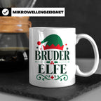 Bruder Elfe Tasse lustig Partnerlook für Brüder Familienoutf – Weiß [farbe:weiß]