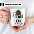 Bruder Elfe Tasse lustig Partnerlook für Brüder Familienoutf – Weiß [farbe:weiß]