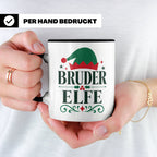 Bruder Elfe Tasse lustig Partnerlook für Brüder Familienoutf – Schwarz [farbe:schwarz]
