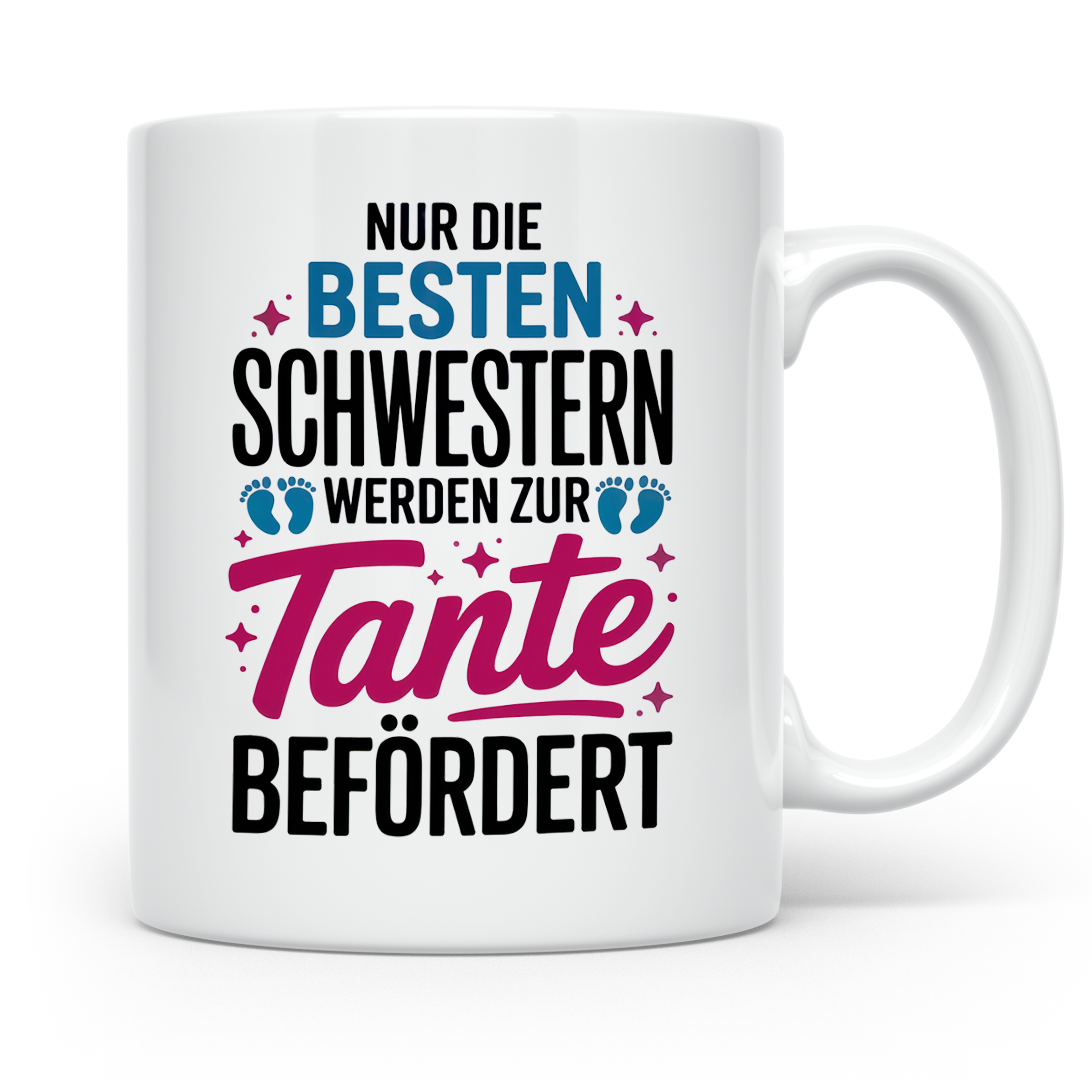 Tante Tasse: Nur die besten Schwestern werden zur Tante befö – Weiß [farbe:weiß]