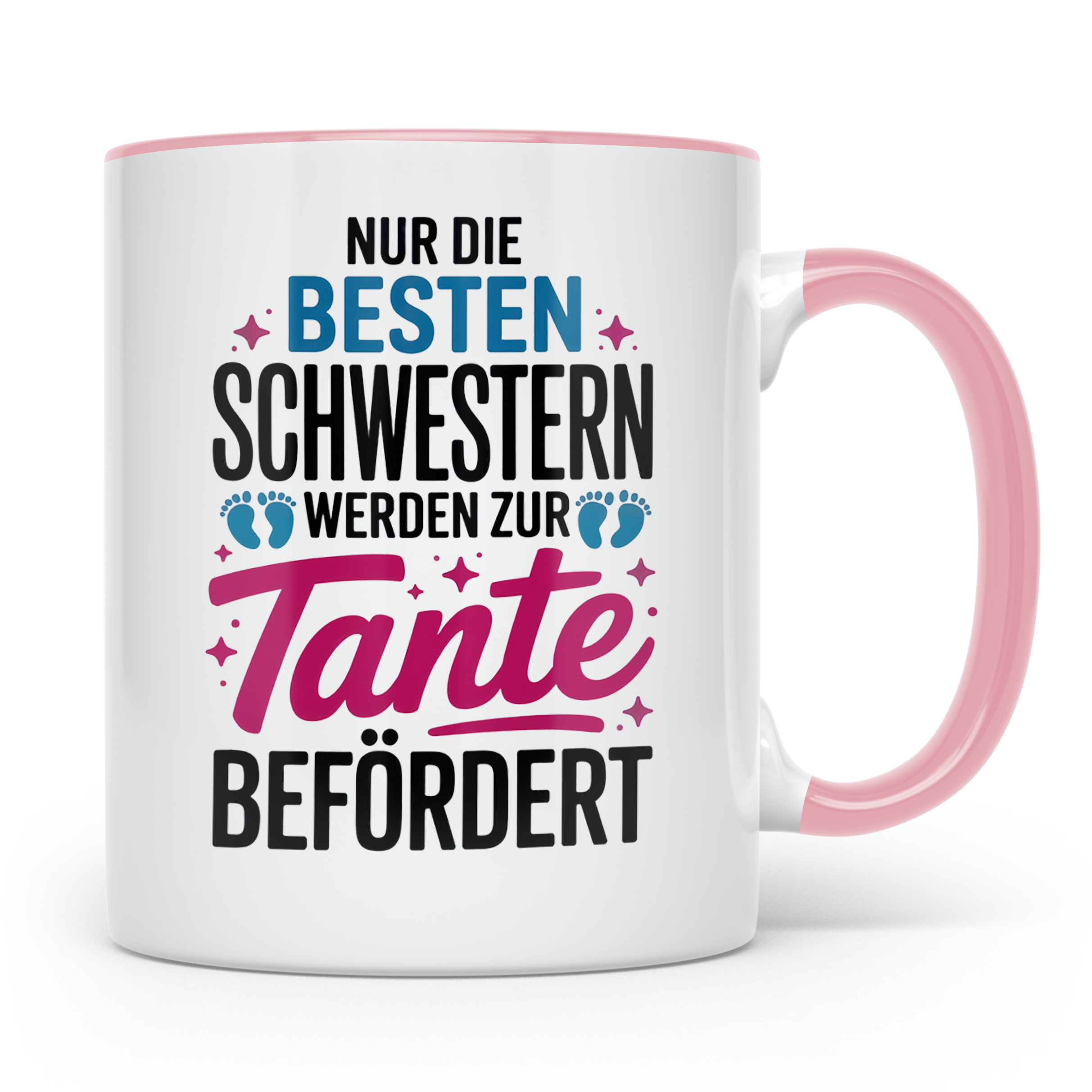 Tante Tasse: Nur die besten Schwestern werden zur Tante befö – Rosa [farbe:rosa]