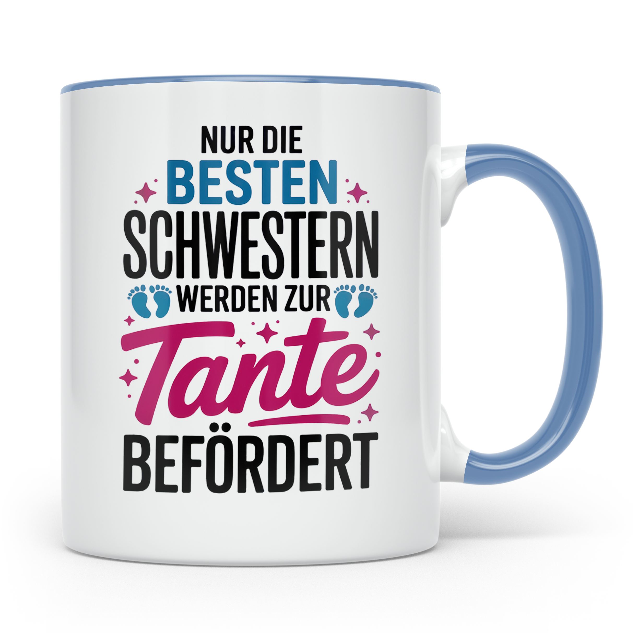 Tante Tasse: Nur die besten Schwestern werden zur Tante befö – Blau [farbe:blau]