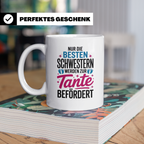 Tante Tasse: Nur die besten Schwestern werden zur Tante befö – Weiß [farbe:weiß]