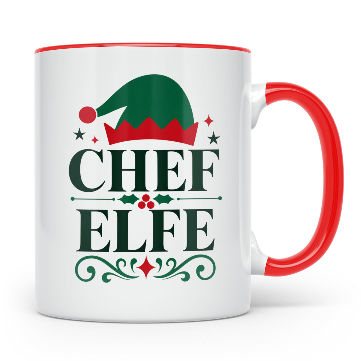 Chef Elfe Tasse lustiger Spruch für Vorgesetzte, Büro Humor  – Rot [farbe:rot]