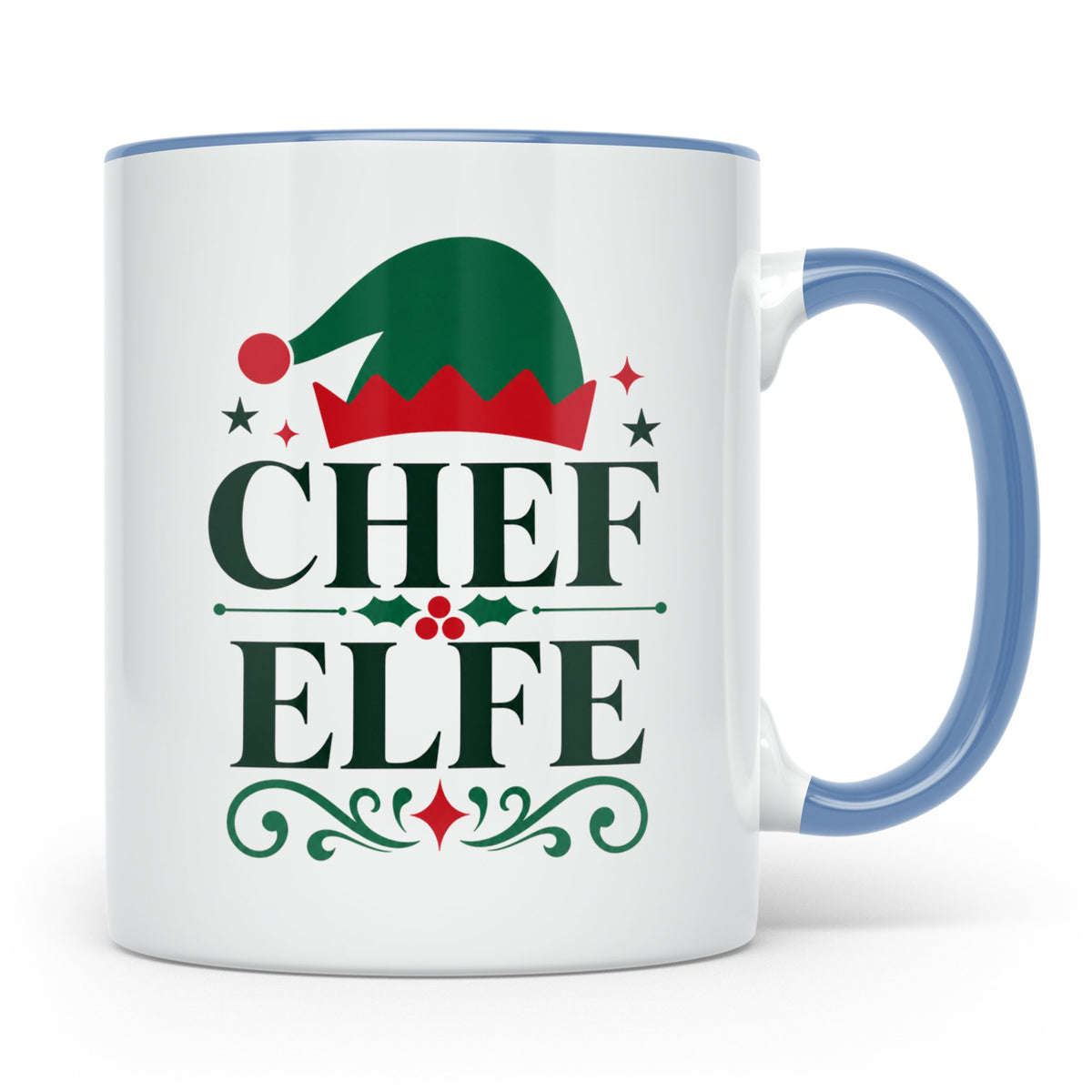 Chef Elfe Tasse lustiger Spruch für Vorgesetzte, Büro Humor  – Blau [farbe:blau]