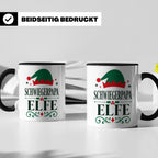 Schwiegerpapa Elfe Tasse lustiger Spruch Kaffeetasse Geschen – Schwarz [farbe:schwarz]