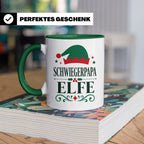 Schwiegerpapa Elfe Tasse lustiger Spruch Kaffeetasse Geschen – Grün [farbe:grün]