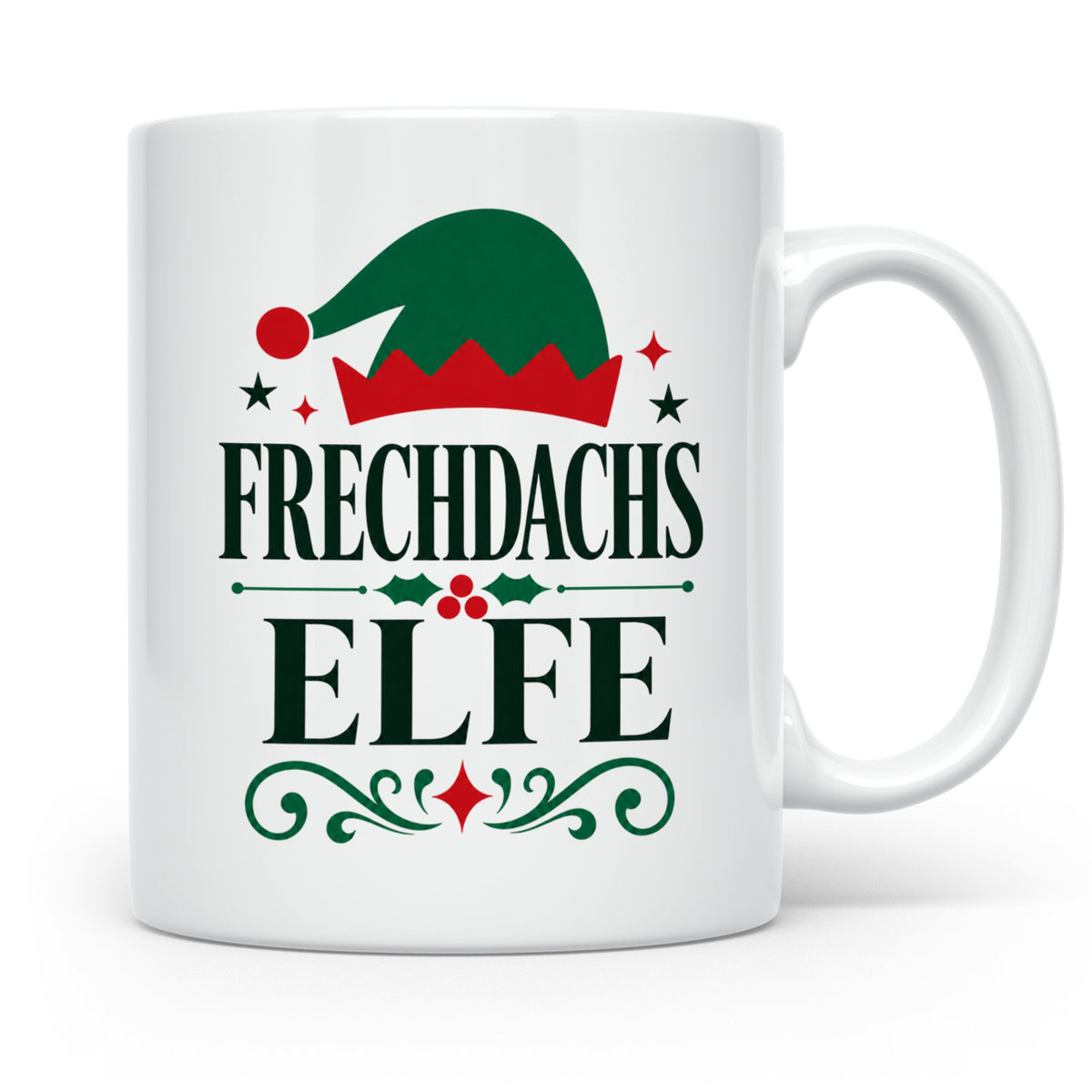 Frechdachs Elfe Tasse lustiger Spruch Weihnachten Wichtel Ge – Weiß [farbe:weiß]