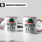 Frechdachs Elfe Tasse lustiger Spruch Weihnachten Wichtel Ge – Rosa [farbe:rosa]