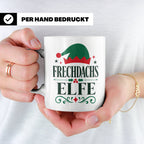 Frechdachs Elfe Tasse lustiger Spruch Weihnachten Wichtel Ge – Weiß [farbe:weiß]