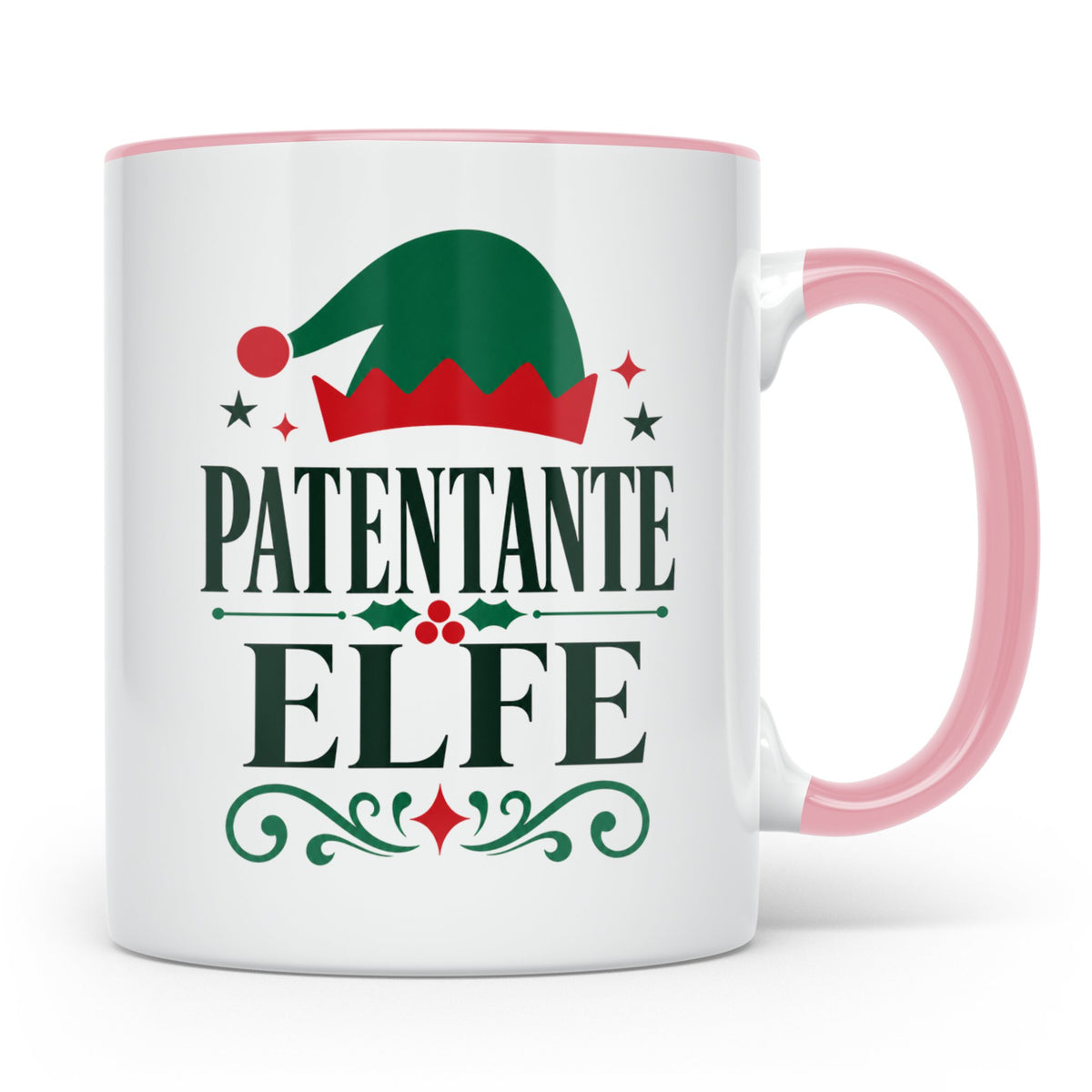 Patentante Tasse Elfe Spruch lustiges Geschenk für die beste – Rosa [farbe:rosa]