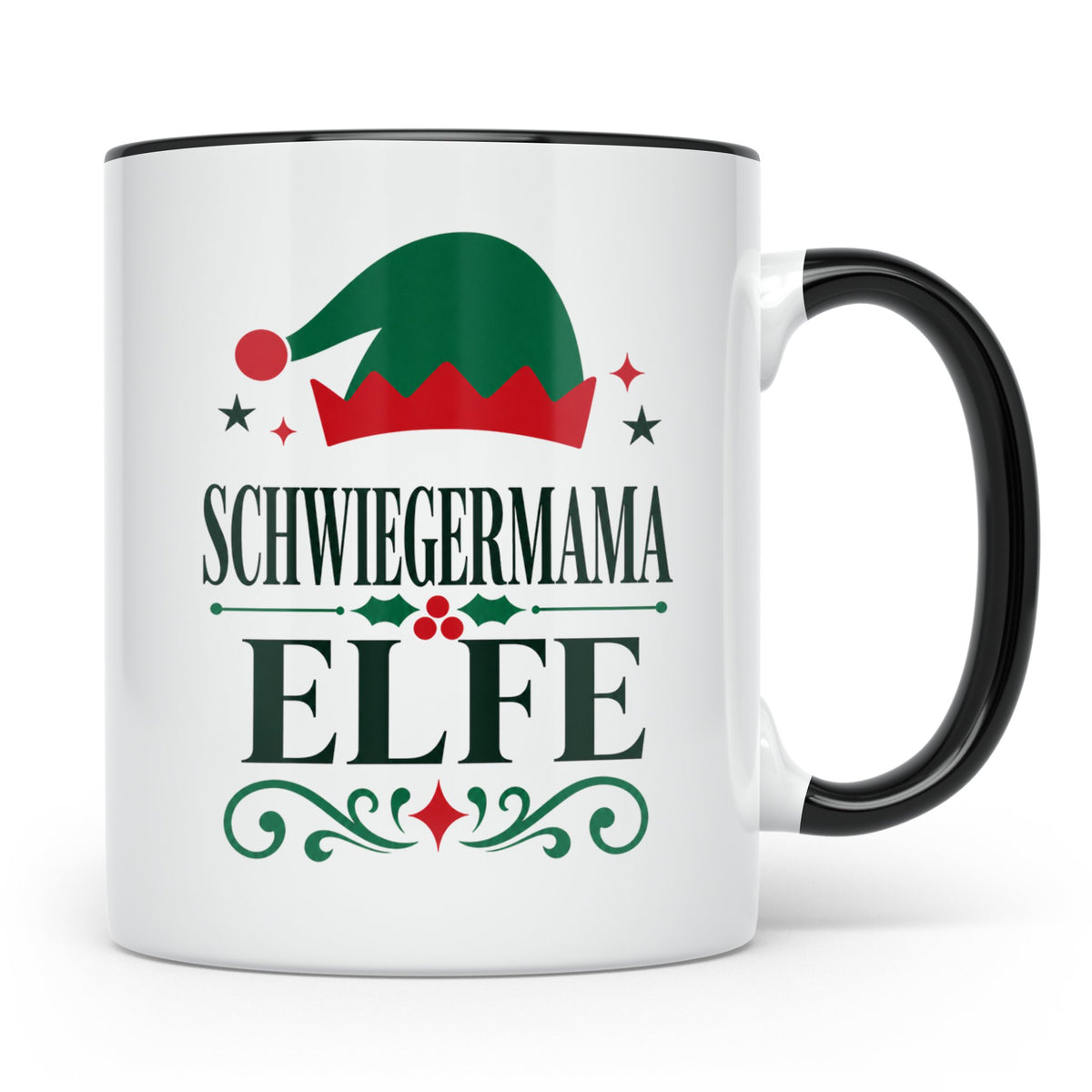 Schwiegermama Elfe Tasse lustig Spruch Geschenk für Schwiege – Schwarz [farbe:schwarz]