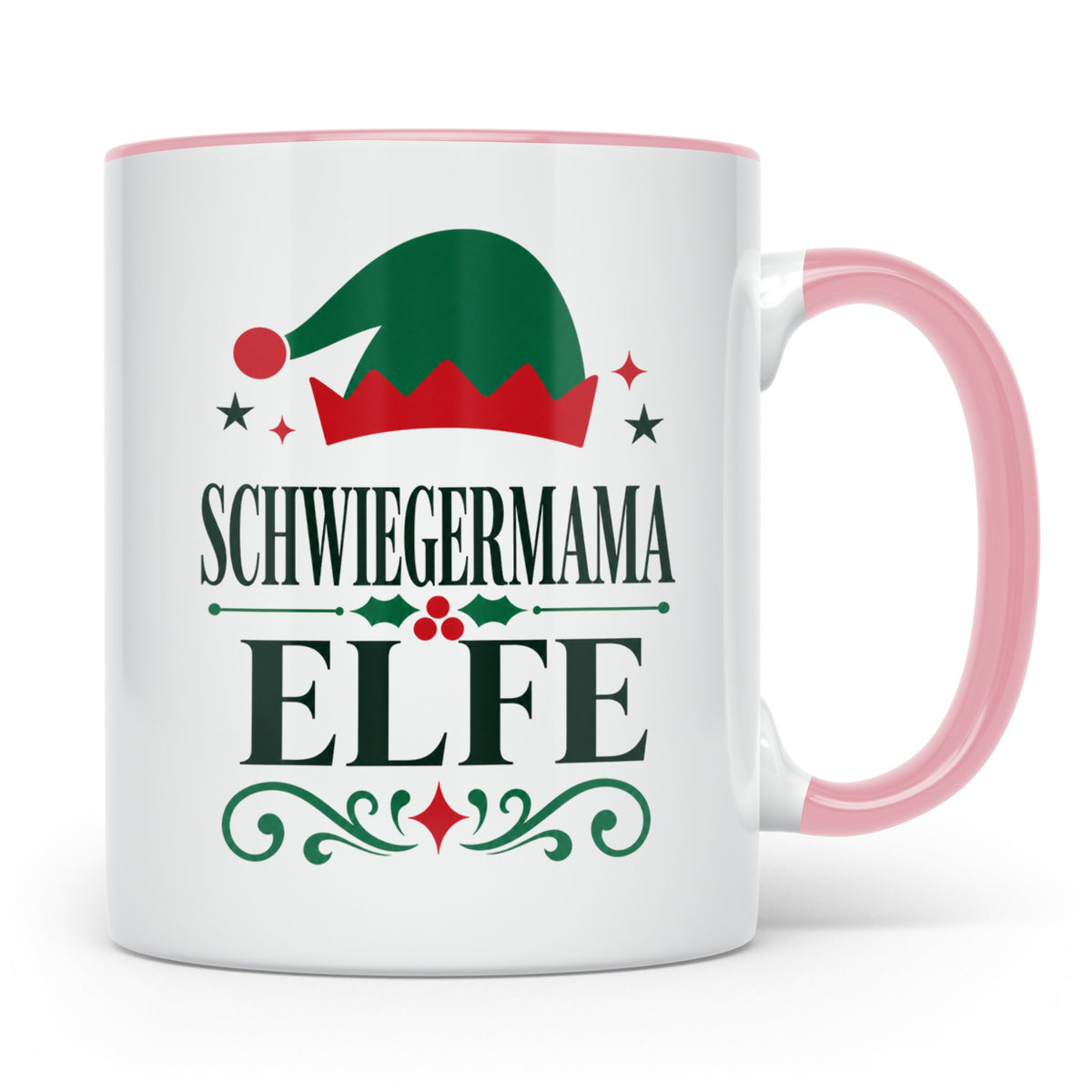 Schwiegermama Elfe Tasse lustig Spruch Geschenk für Schwiege – Rosa [farbe:rosa]