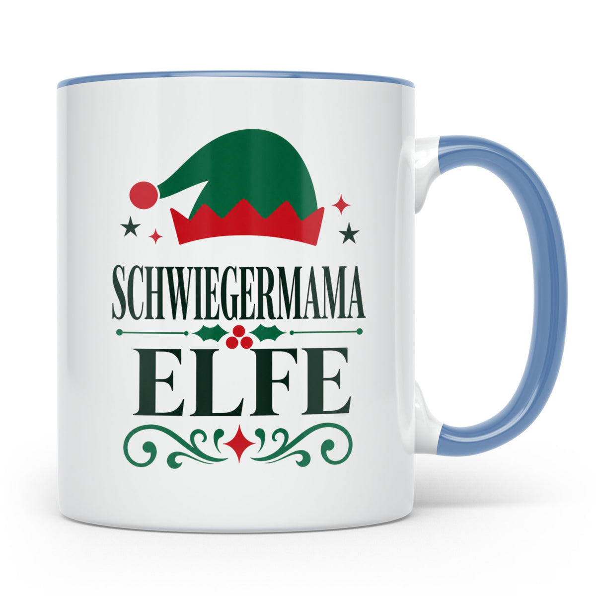 Schwiegermama Elfe Tasse lustig Spruch Geschenk für Schwiege – Blau [farbe:blau]