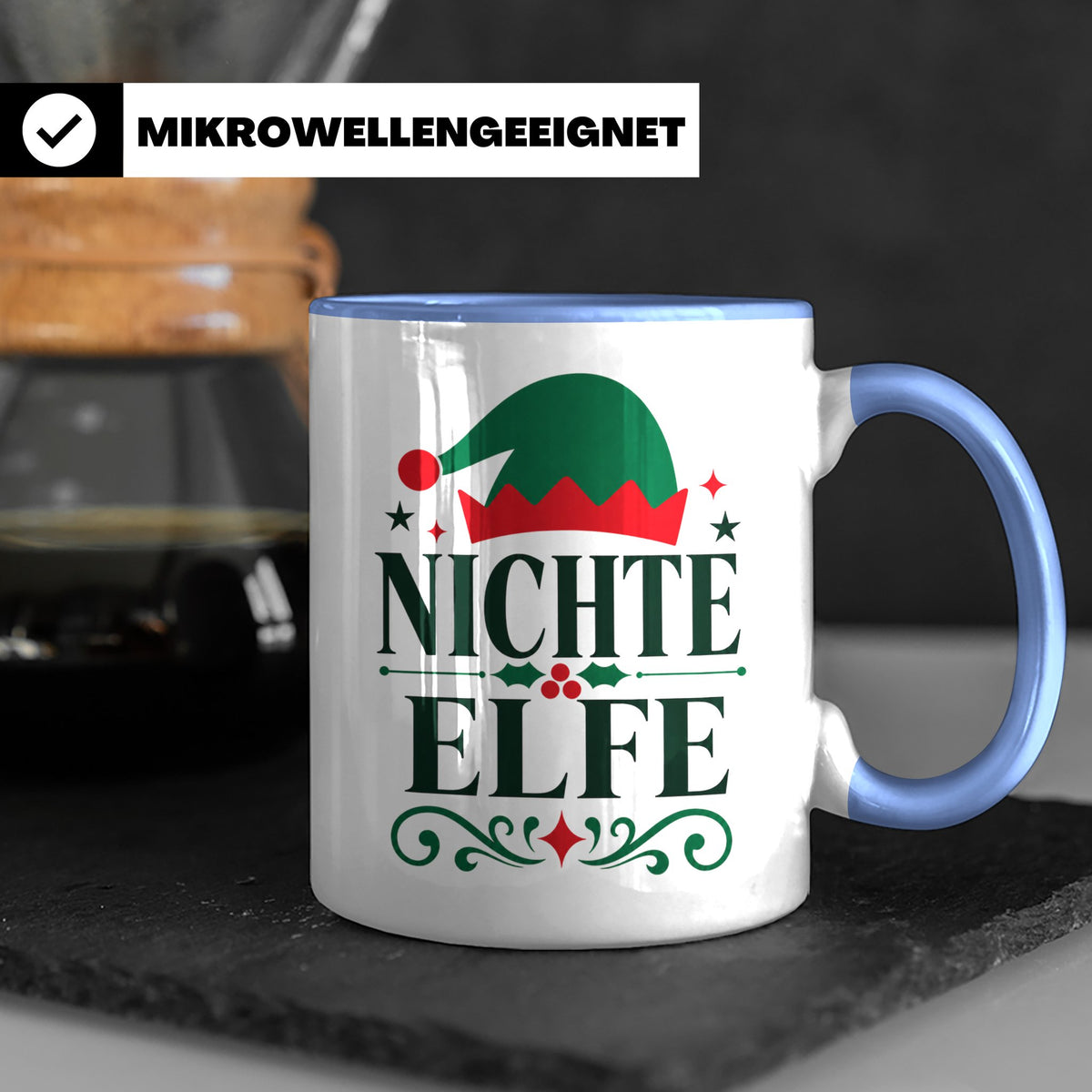 Nichte Elfe Tasse lustig Geschenk für die beste Nichte von T – Blau [farbe:blau]