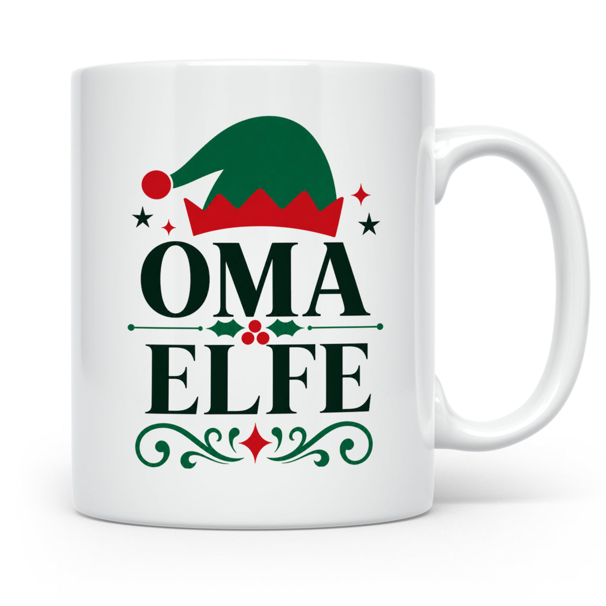 Oma Elfe Tasse lustig für die beste Oma als Geschenkidee zu  – Weiß [farbe:weiß]