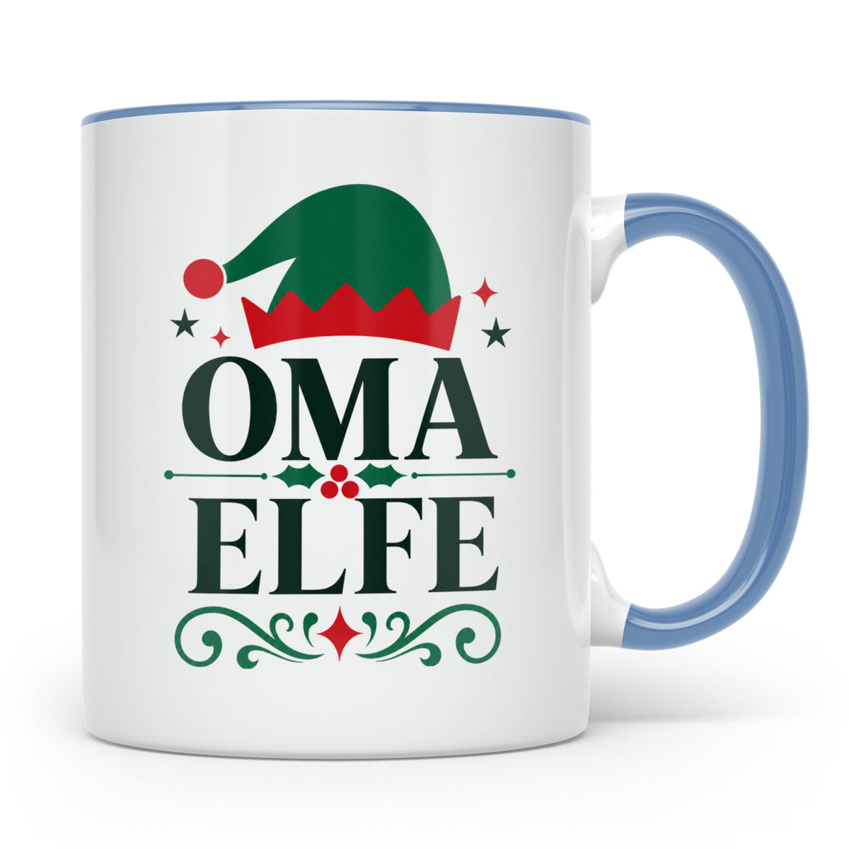 Oma Elfe Tasse lustig für die beste Oma als Geschenkidee zu  – Blau [farbe:blau]