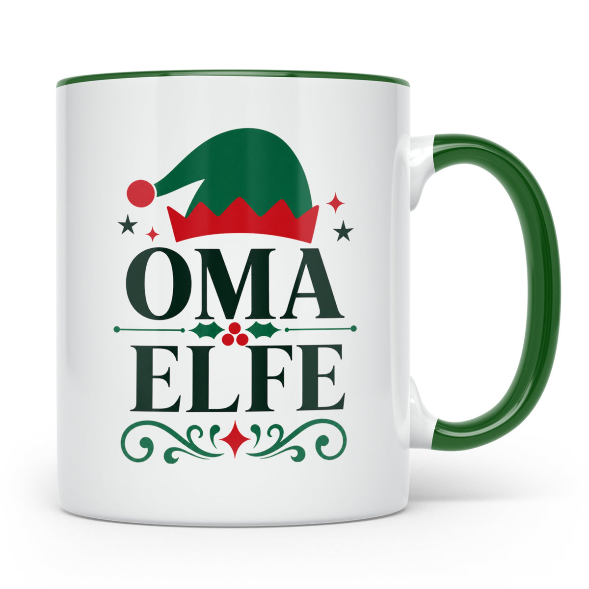 Oma Elfe Tasse lustig für die beste Oma als Geschenkidee zu  – Grün [farbe:grün]