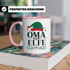 Oma Elfe Tasse lustig für die beste Oma als Geschenkidee zu  – Rosa [farbe:rosa]