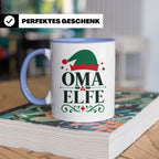 Oma Elfe Tasse lustig für die beste Oma als Geschenkidee zu  – Blau [farbe:blau]