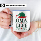 Oma Elfe Tasse lustig für die beste Oma als Geschenkidee zu  – Blau [farbe:blau]