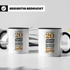 20. Geburtstag Tasse - Als Gott mich schuf Geschenkidee - Lu – Schwarz [farbe:schwarz]