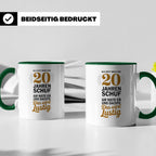 20. Geburtstag Tasse - Als Gott mich schuf Geschenkidee - Lu – Grün [farbe:grün]
