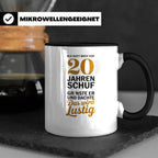 20. Geburtstag Tasse - Als Gott mich schuf Geschenkidee - Lu – Schwarz [farbe:schwarz]