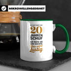 20. Geburtstag Tasse - Als Gott mich schuf Geschenkidee - Lu – Grün [farbe:grün]