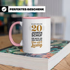 20. Geburtstag Tasse - Als Gott mich schuf Geschenkidee - Lu – Rosa [farbe:rosa]