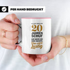 20. Geburtstag Tasse - Als Gott mich schuf Geschenkidee - Lu – Rosa [farbe:rosa]