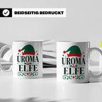 Uroma Elfe Tasse lustig Weihnachts Partnerlook Familie Gesch – Weiß [farbe:weiß]