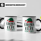 Uroma Elfe Tasse lustig Weihnachts Partnerlook Familie Gesch – Schwarz [farbe:schwarz]